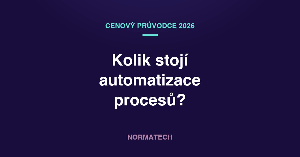 Kolik stojí automatizace procesů v roce 2026? Praktický cenový průvodce